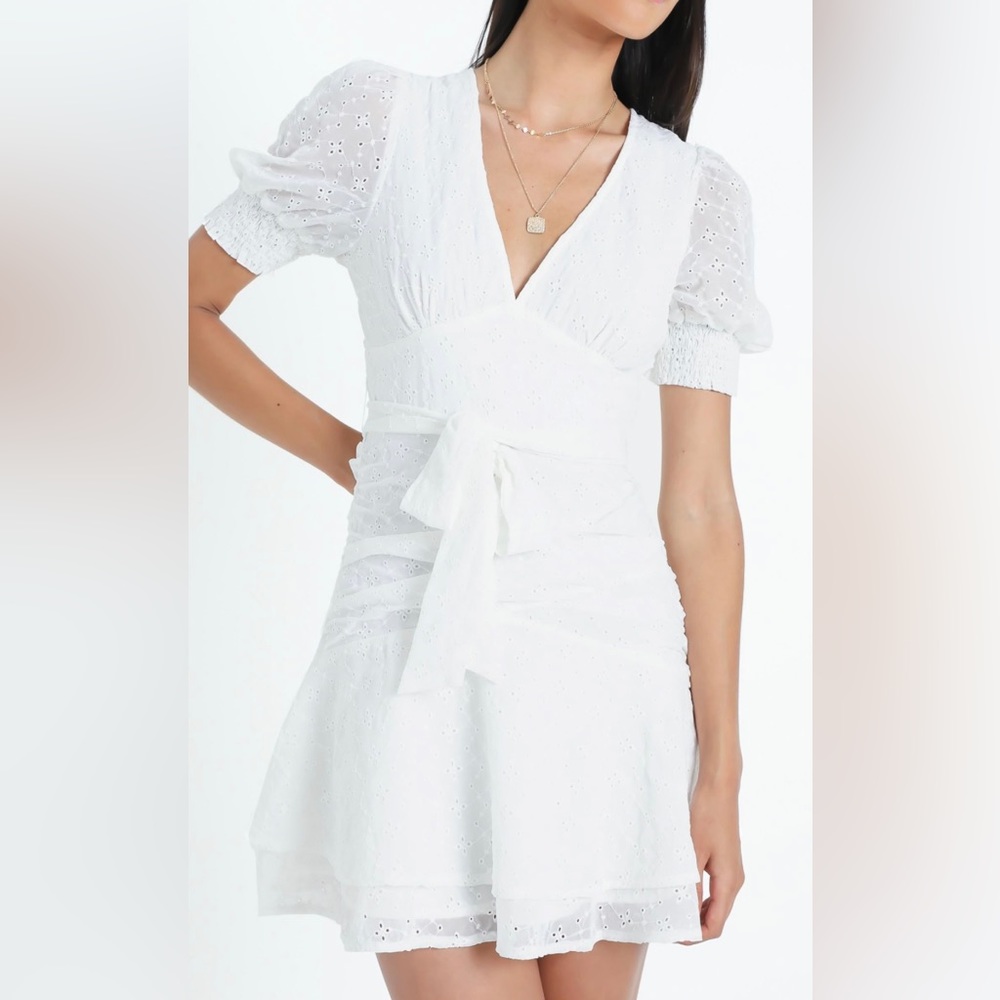 SHOWPO white eyelet mini dress